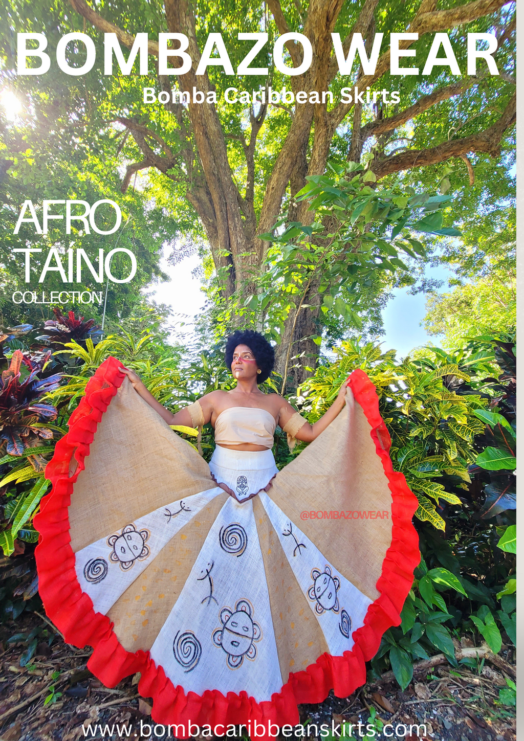 AFRO TAÍNO: Atabey Taino Bomba Flag Skirt